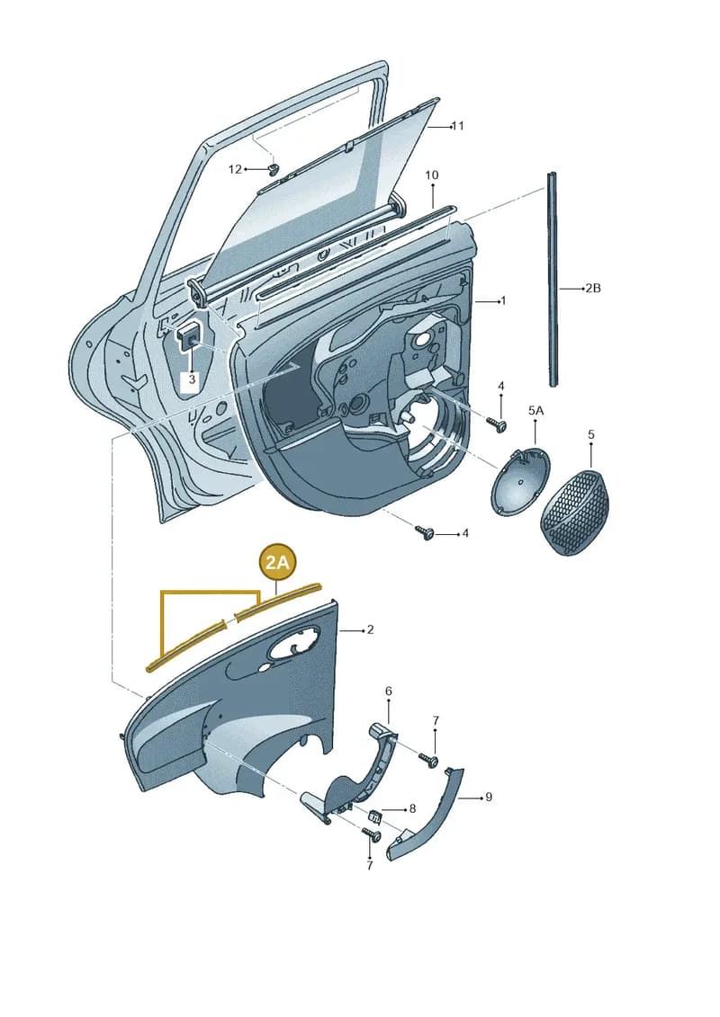 5P0868384 — SEAT Altea XL (2013-) diagram 498867400, position 2A