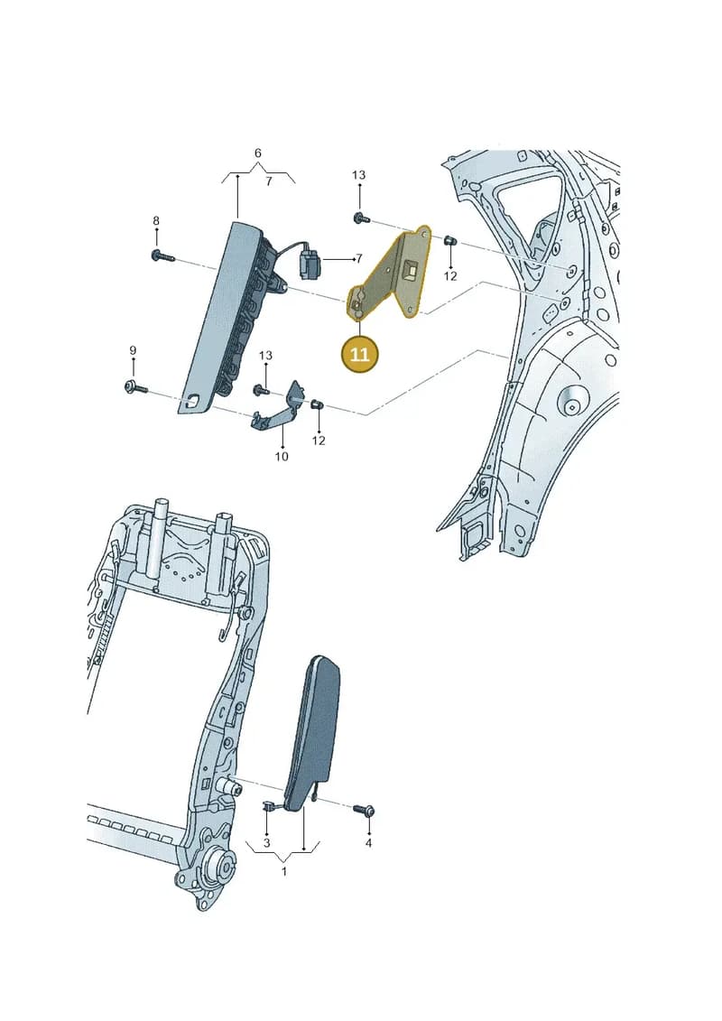 5P0880273B — SEAT Altea XL (2013-) diagram 498880200, position 11