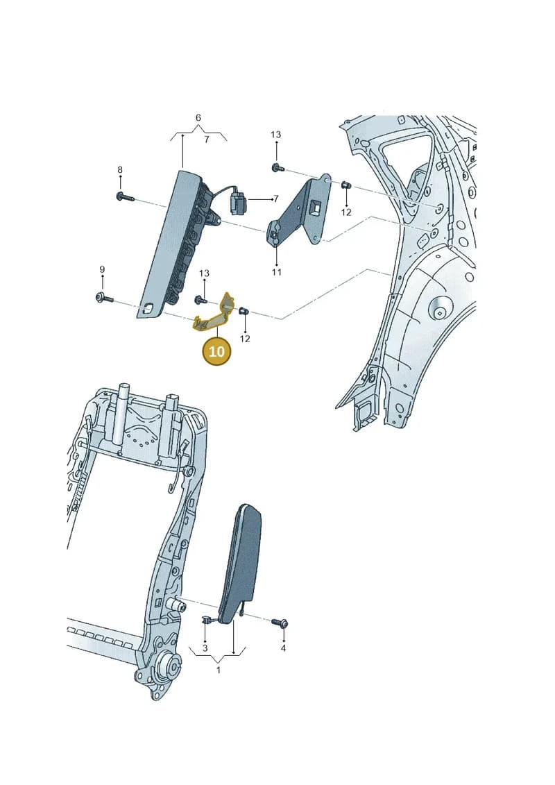 5P0880274A — SEAT Altea XL (2013-) diagram 498880200, position 10
