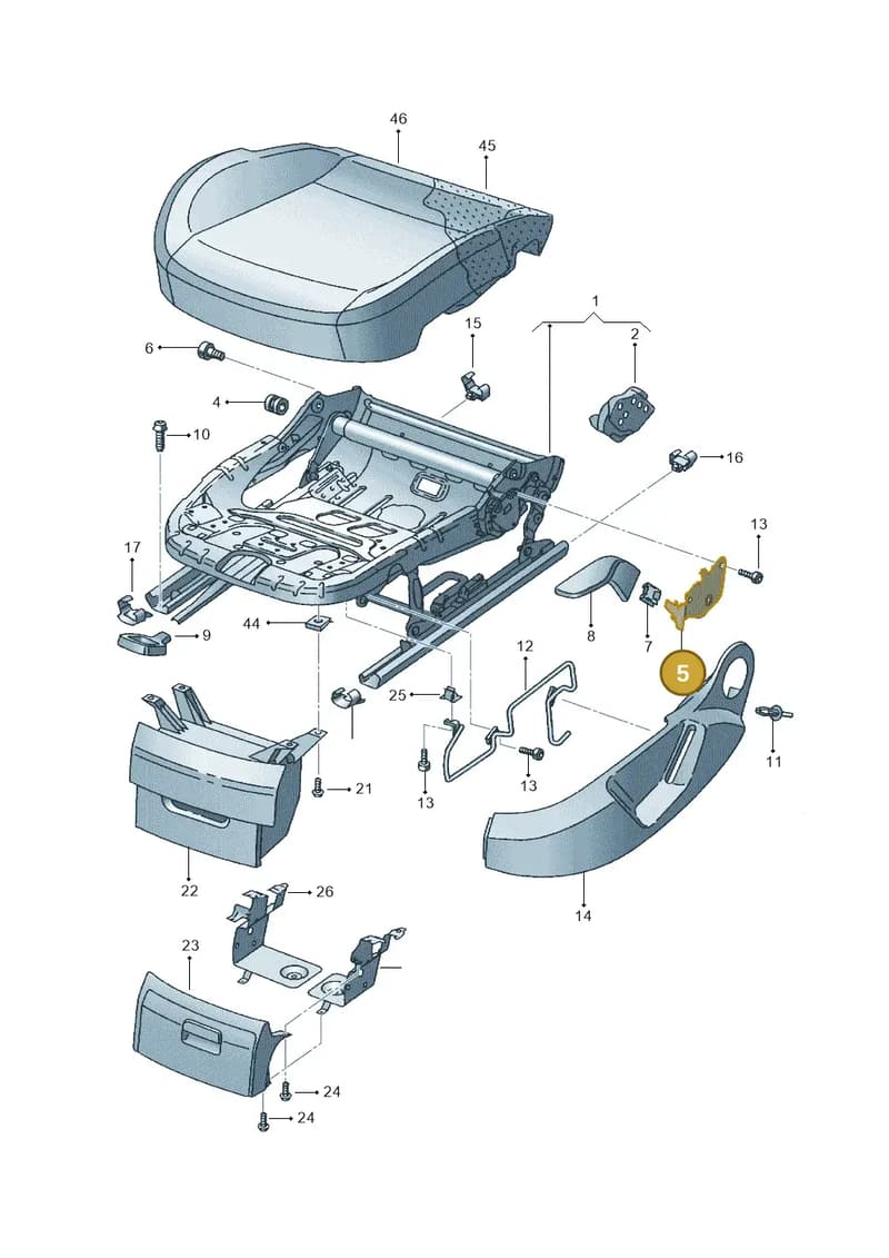 5P0881092C — SEAT Leon Stylance (2010-2012) diagram 456881000, position 5