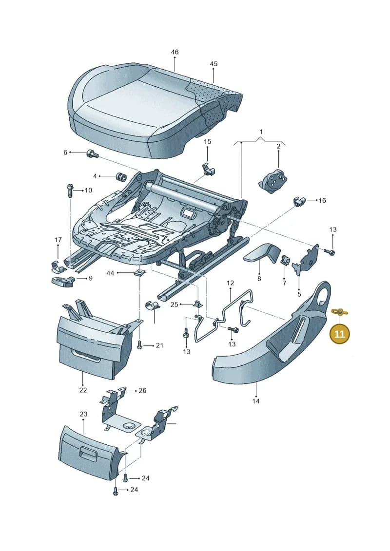 5P0881161 — SEAT Leon Stylance (2010-2012) diagram 456881000, position 11