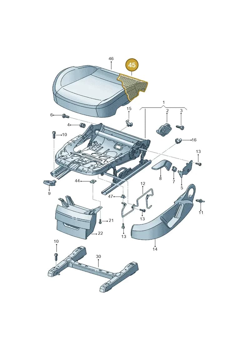 5P0881375D — SEAT Altea XL (2013-) diagram 418881000, position 45