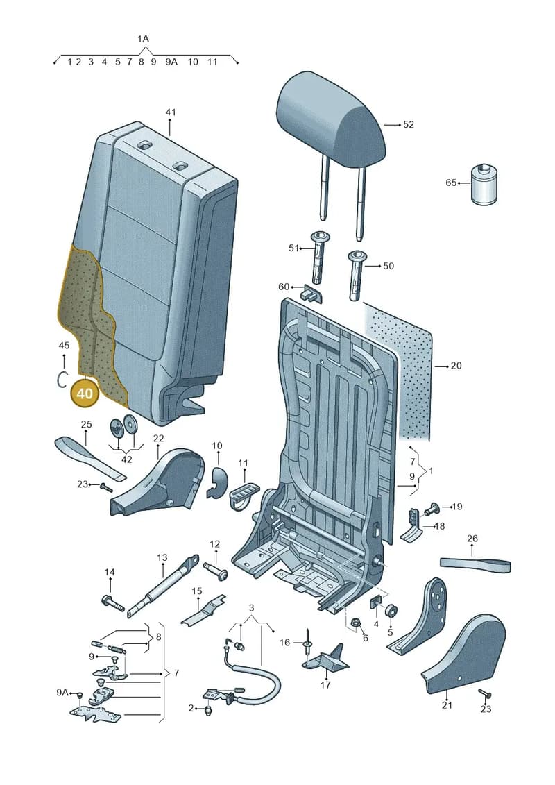 5P0885776P — SEAT Altea XL (2013-) diagram 459885600, position 40