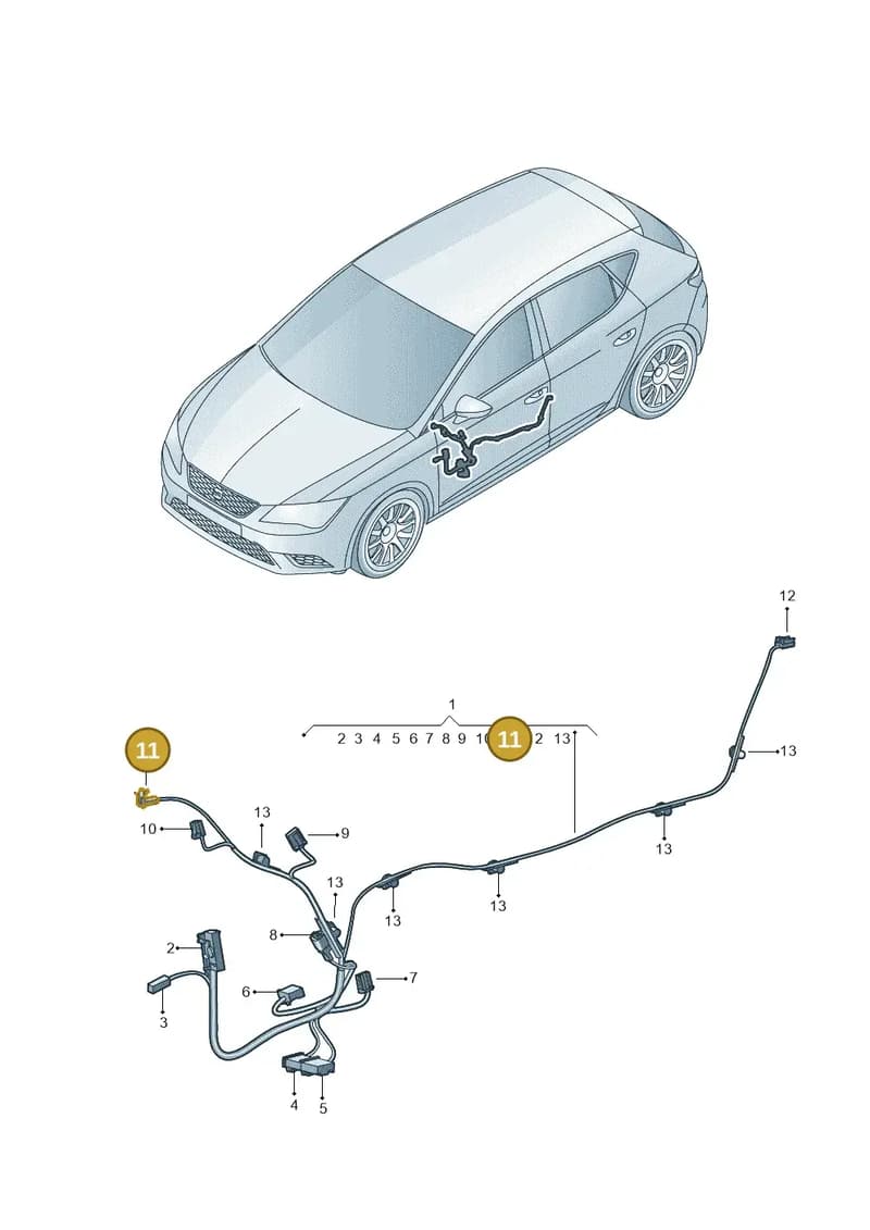 5P0919238 — SEAT Leon ST (2016-2020) diagram 830972400, position 11