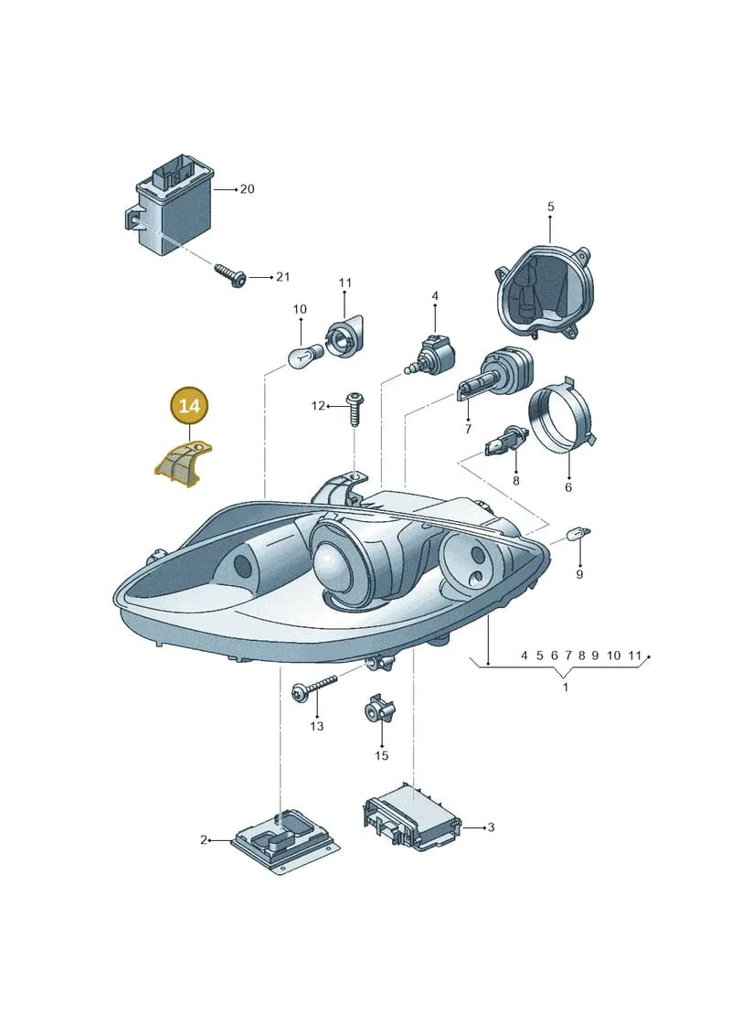 5P0941057 — SEAT Altea XL (2013-) diagram 456941200, position 14
