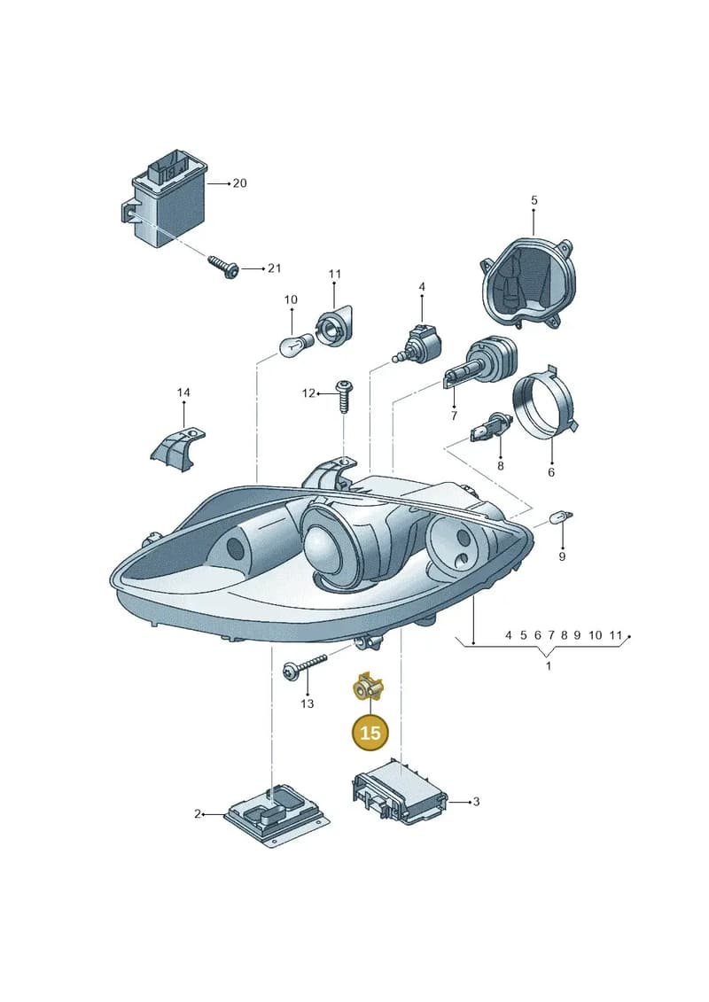 5P0941121 — SEAT Altea XL (2013-) diagram 456941200, position 15