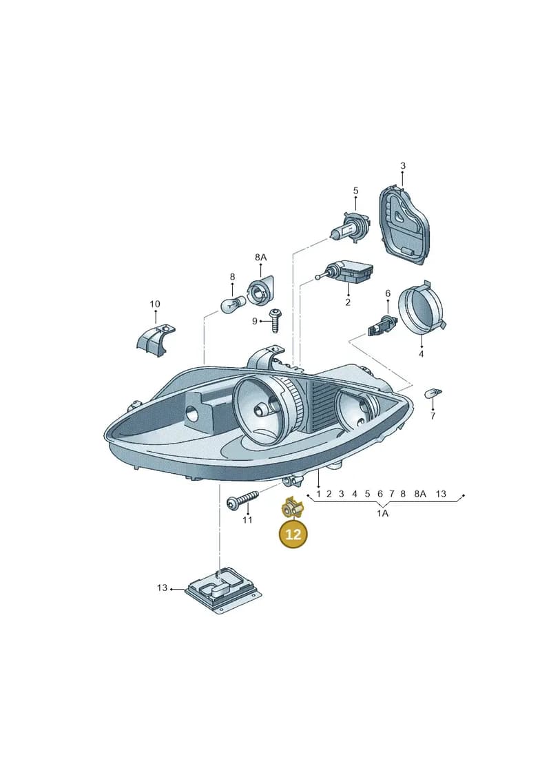 5P0941121 — SEAT Altea XL (2013-) diagram 418941000, position 12