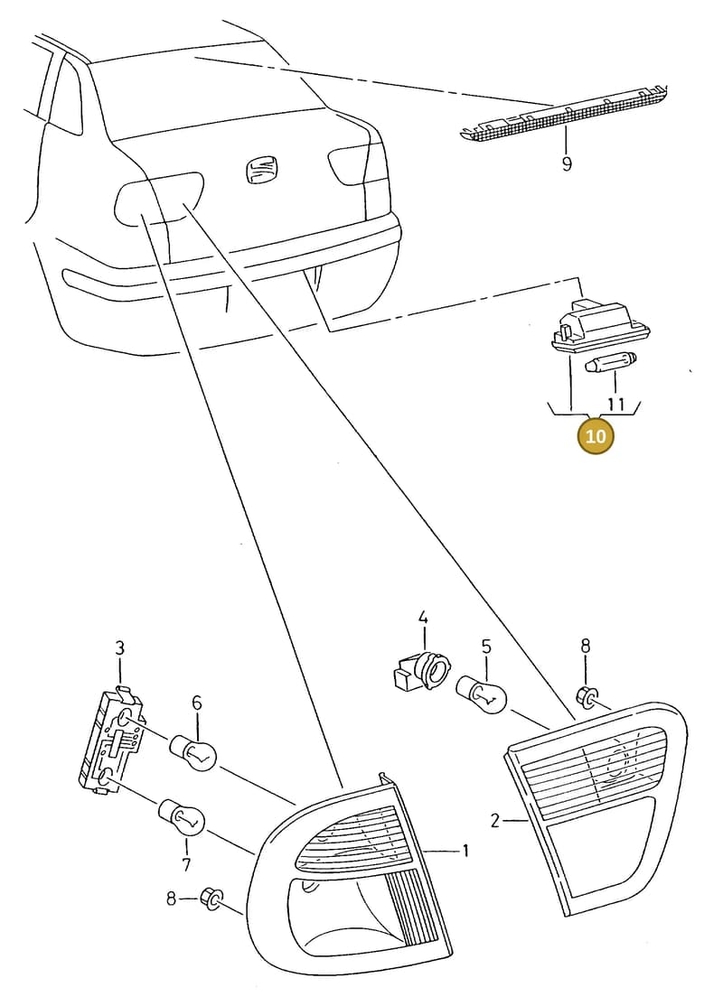 5P0943021 — SEAT CORDOBA/VARIO (1999-2002) diagram 237945000, position 10