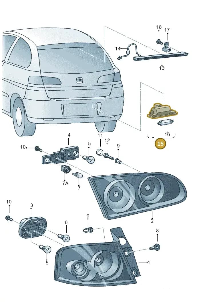 5P0943021 — SEAT IBIZA                  06> (2005-) diagram 254945000, position 15