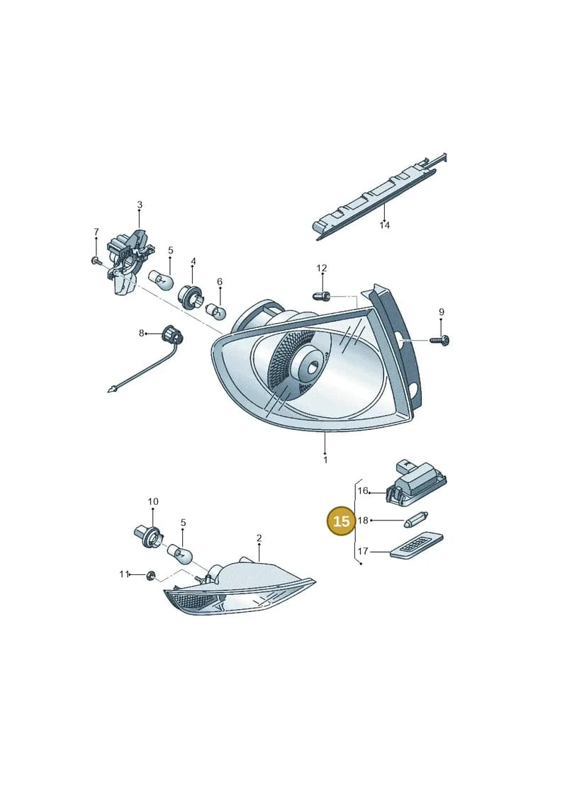 5P0943021 — SEAT Altea XL (2013-) diagram 418945000, position 15