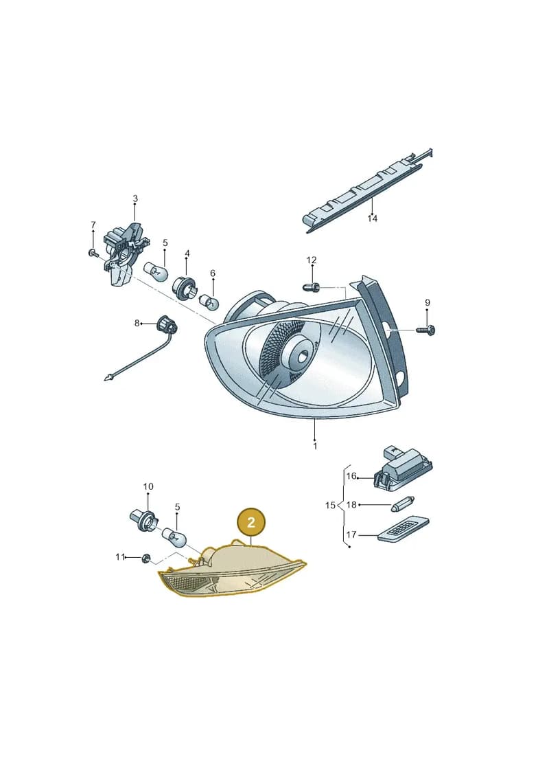 5P0945224B — SEAT Altea XL (2013-) diagram 418945000, position 2