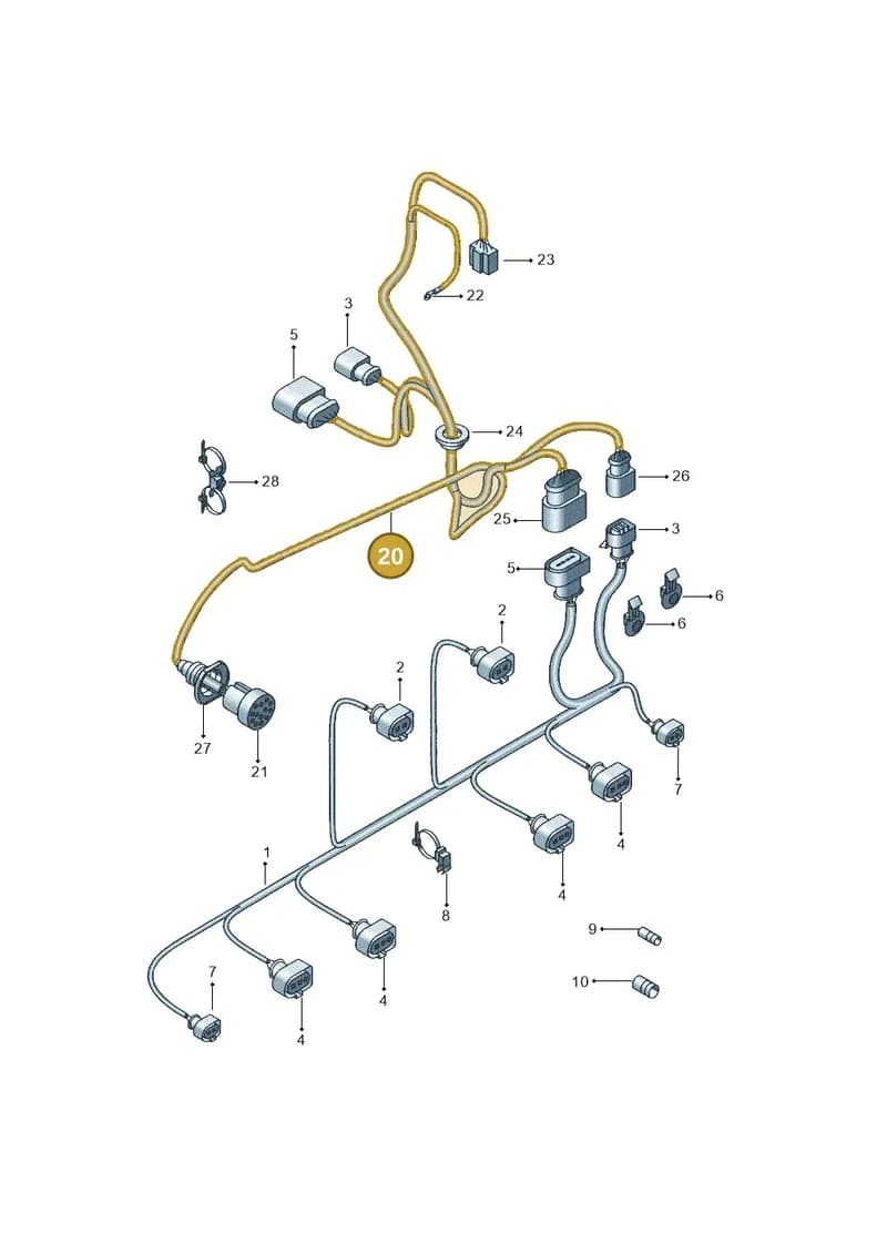 5P0971095 — SEAT Altea XL (2013-) diagram 418971900, position 20