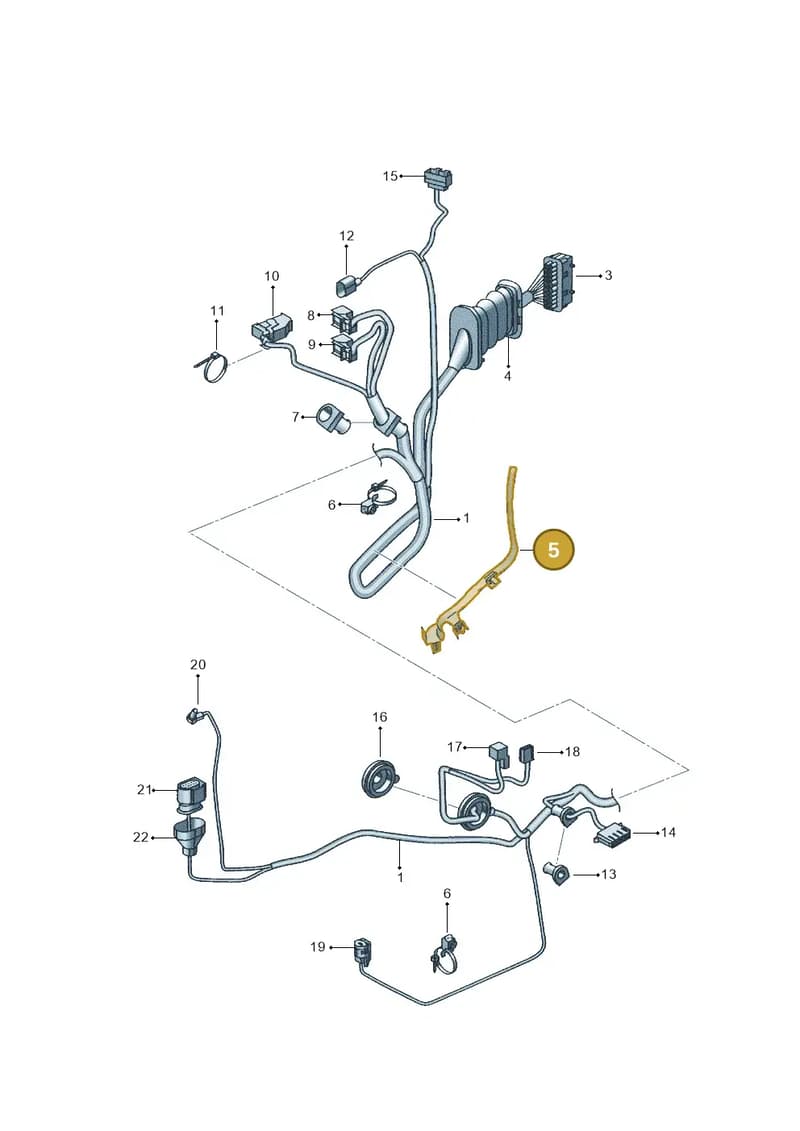 5P0971615C — SEAT Altea XL (2013-) diagram 418972320, position 5
