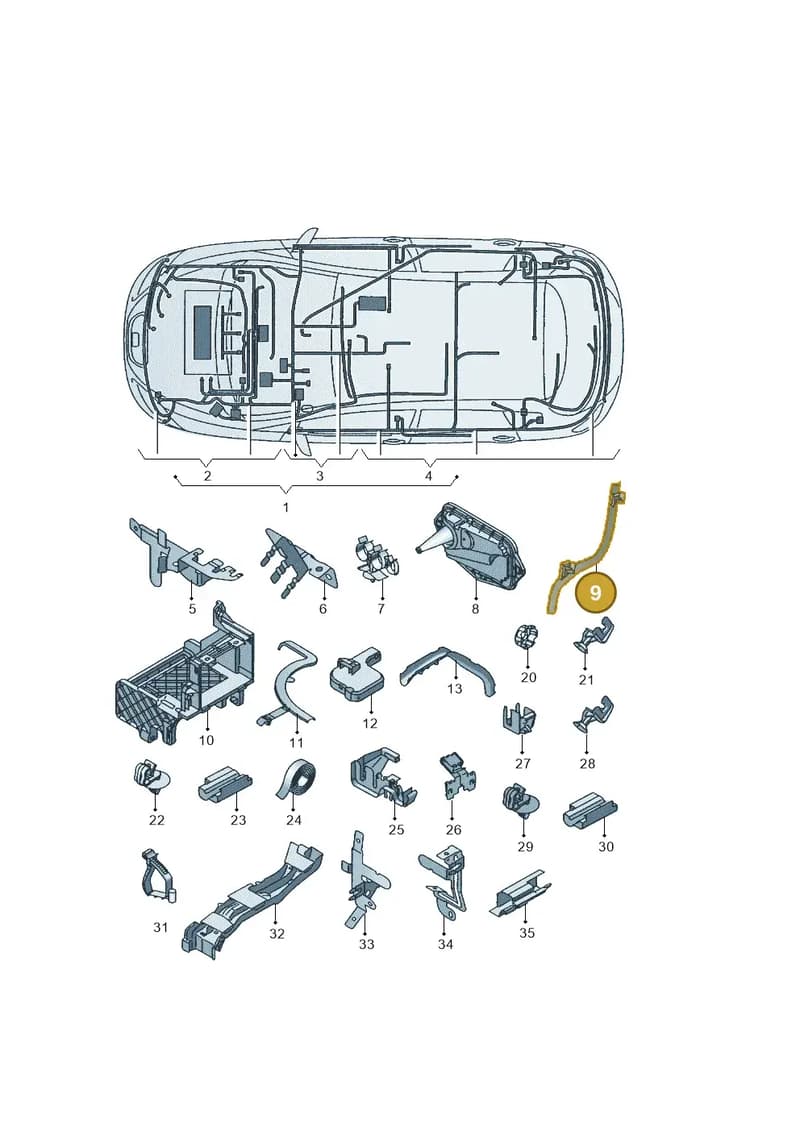 5P0971616B — SEAT Altea XL (2013-) diagram 418971830, position 9