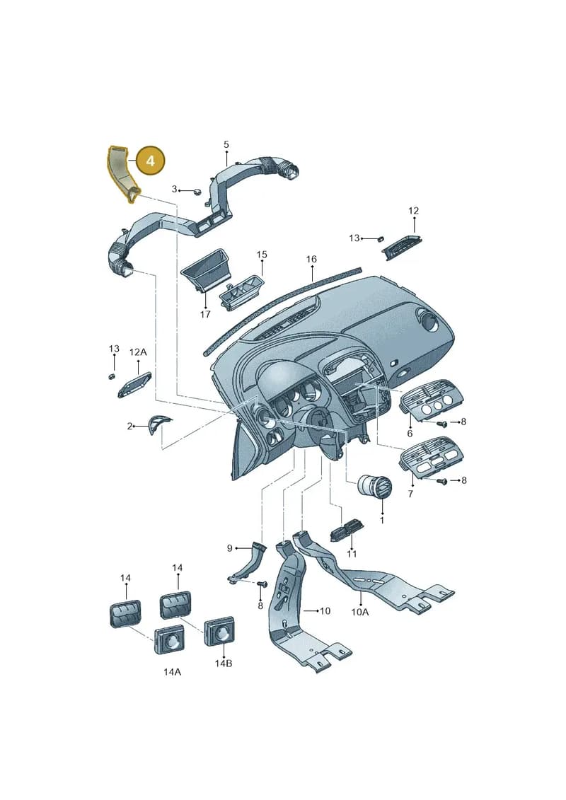 5P1819077 — SEAT Altea XL (2013-) diagram 418819300, position 4