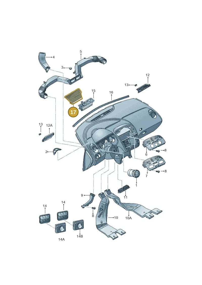 5P1819081 — SEAT Altea XL (2013-) diagram 418819300, position 17