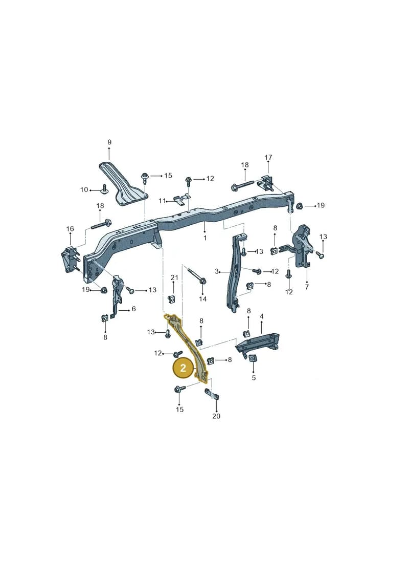 5P2858853F — SEAT Altea XL (2013-) diagram 418857000, position 2