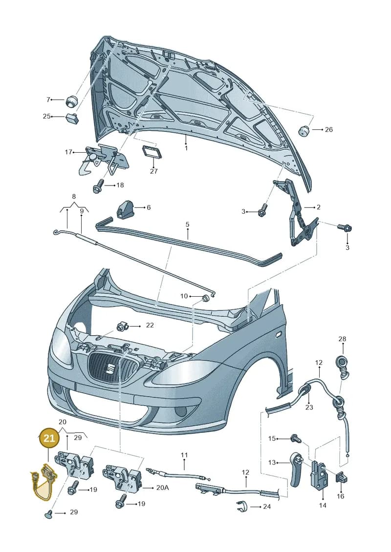 5P2953236A — SEAT Altea XL (2013-) diagram 498823000, position 21