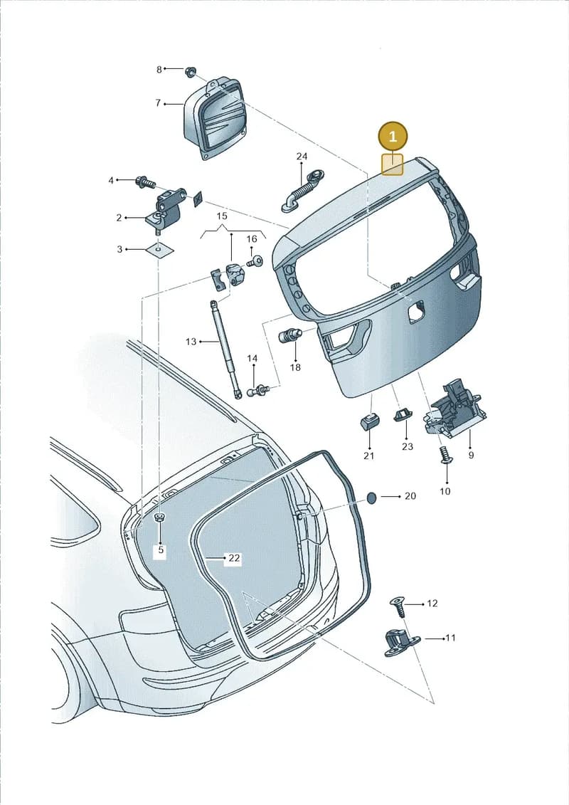 5P8827024 — SEAT Altea XL (2013-) diagram 498827100, position 1