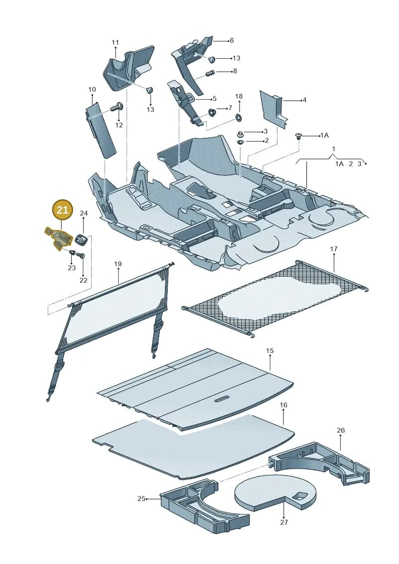 5P8861821A — SEAT Altea XL (2013-) diagram 498863000, position 21