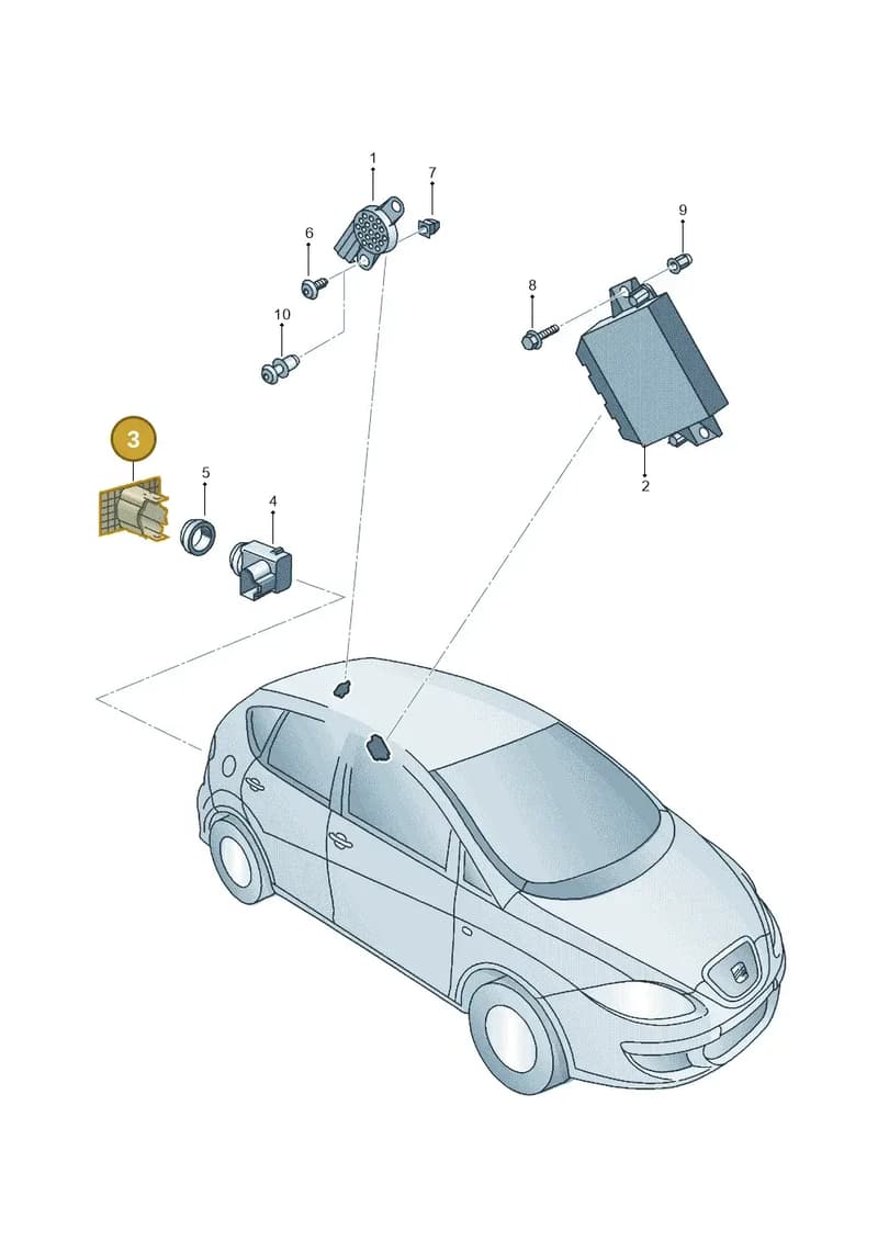 5P8919486N — SEAT Altea XL (2013-) diagram 418919000, position 3