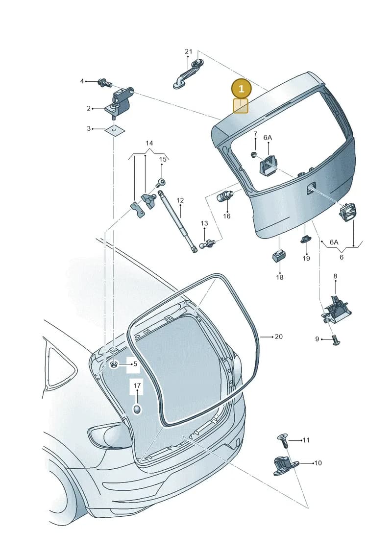 5P9827024 — SEAT Altea XL (2013-) diagram 498827050, position 1