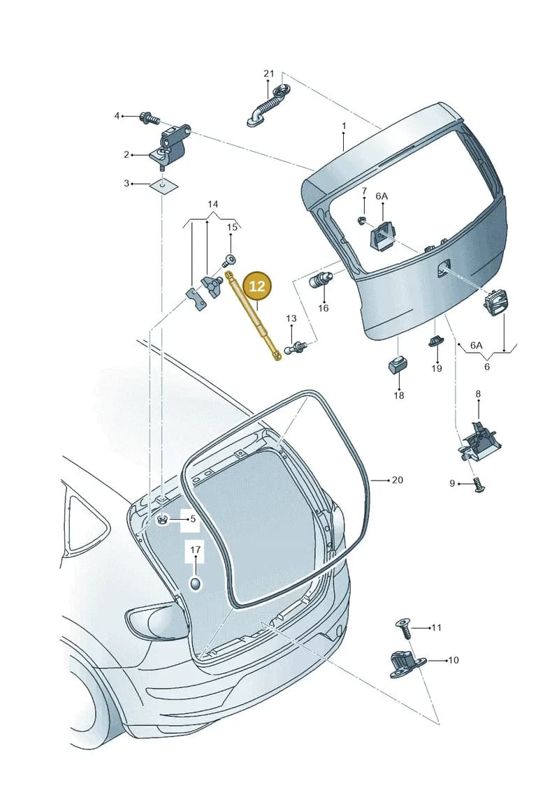 5P9827550 — SEAT Altea XL (2013-) diagram 498827050, position 12