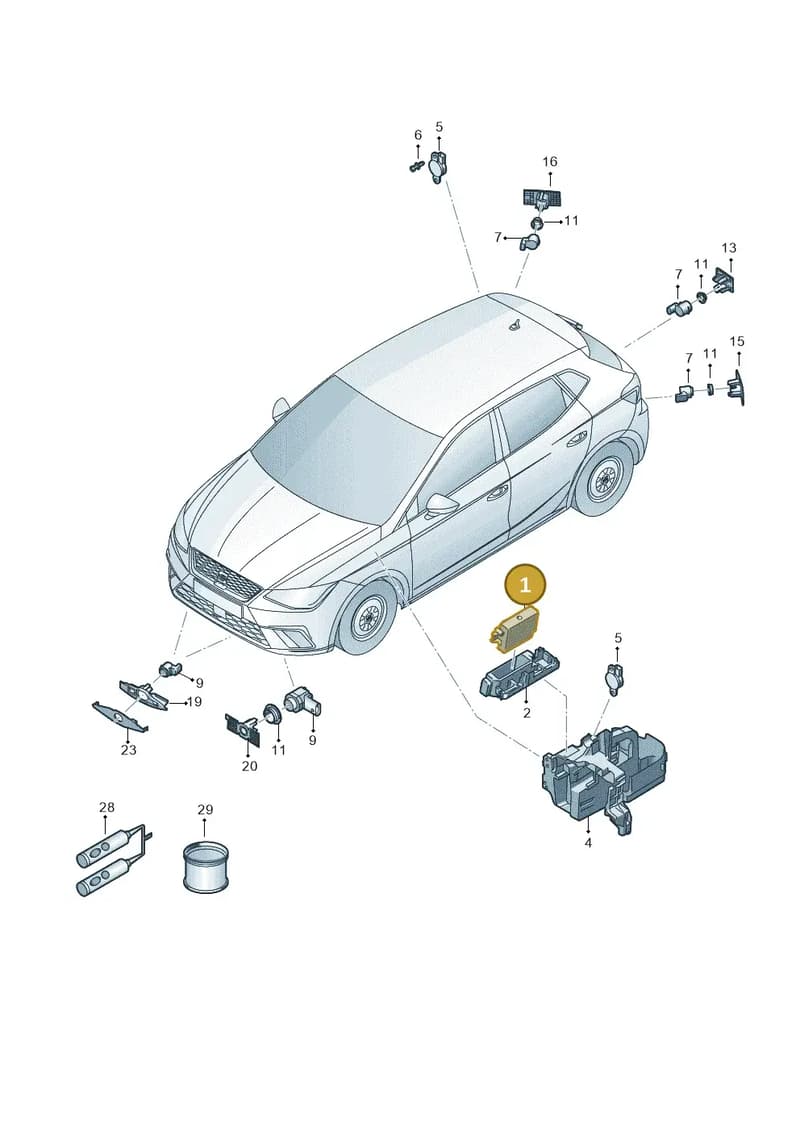 5QA919283D — SEAT Ibiza FR (2017-) diagram 835919000, position 1