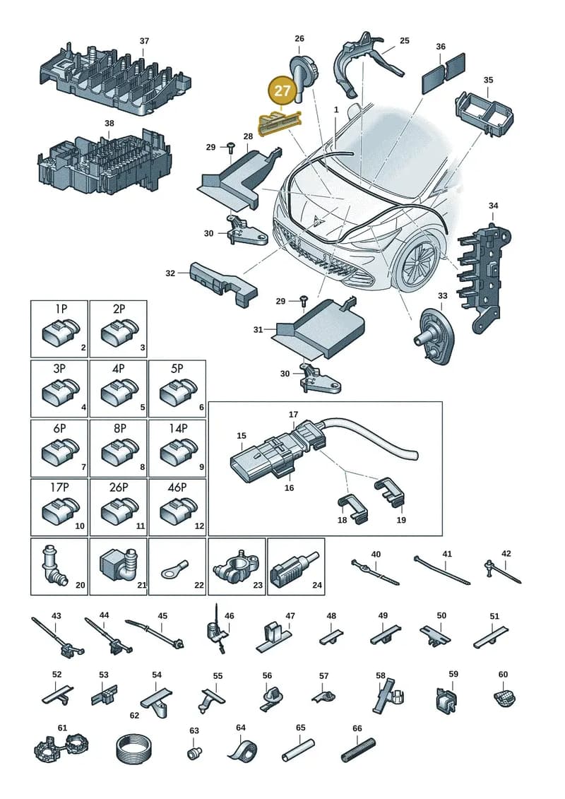 5WA035444F — SEAT CUPRA Born (2021-) diagram 10s971080, position 27