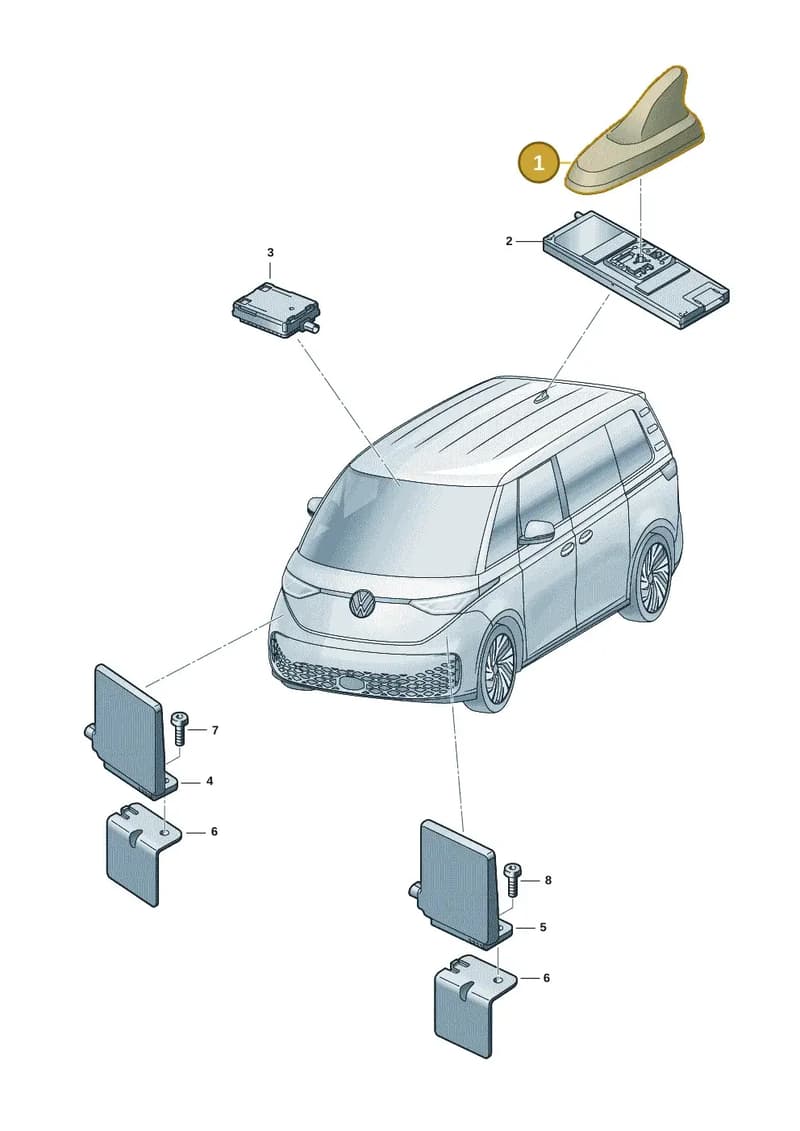 5WA035507C041 — Volkswagen ID. Buzz (2022-2025) diagram 15a035200, position 1