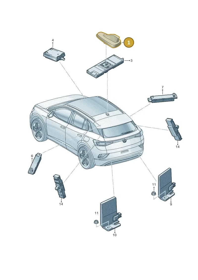 5WA035507M041 — Volkswagen ID.4 (2020-2025) diagram 11a035020, position 1