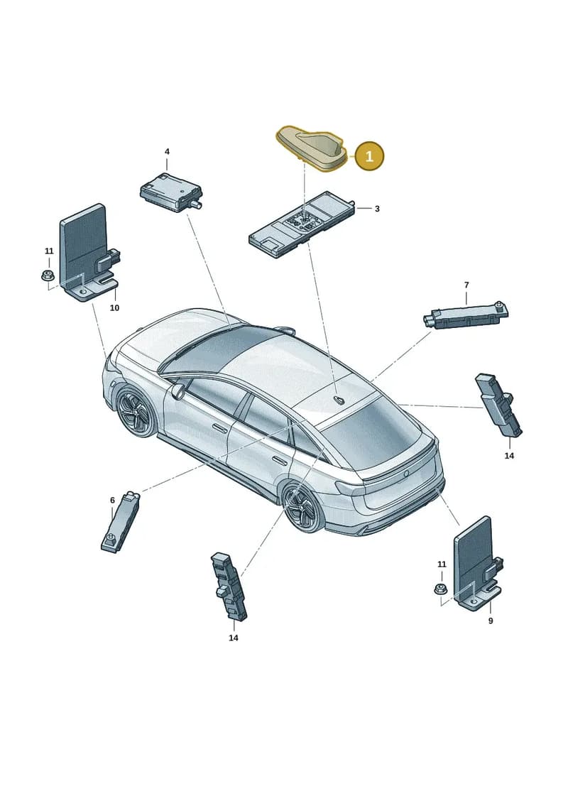 5WA035507M041 — Volkswagen ID.7 (2023-2025) diagram 14b035200, position 1