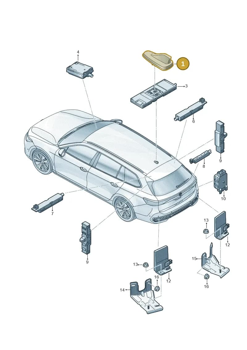 5WA035507M041 — Skoda Superb Combi (2023-2024) diagram 3j0035200, position 1