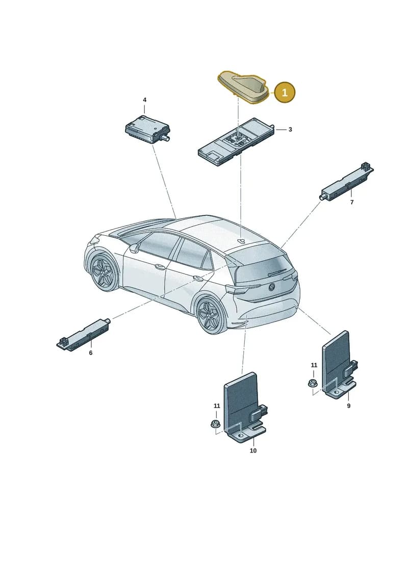 5WA035507P041 — Volkswagen ID.3 (2019-2025) diagram 10a035020, position 1
