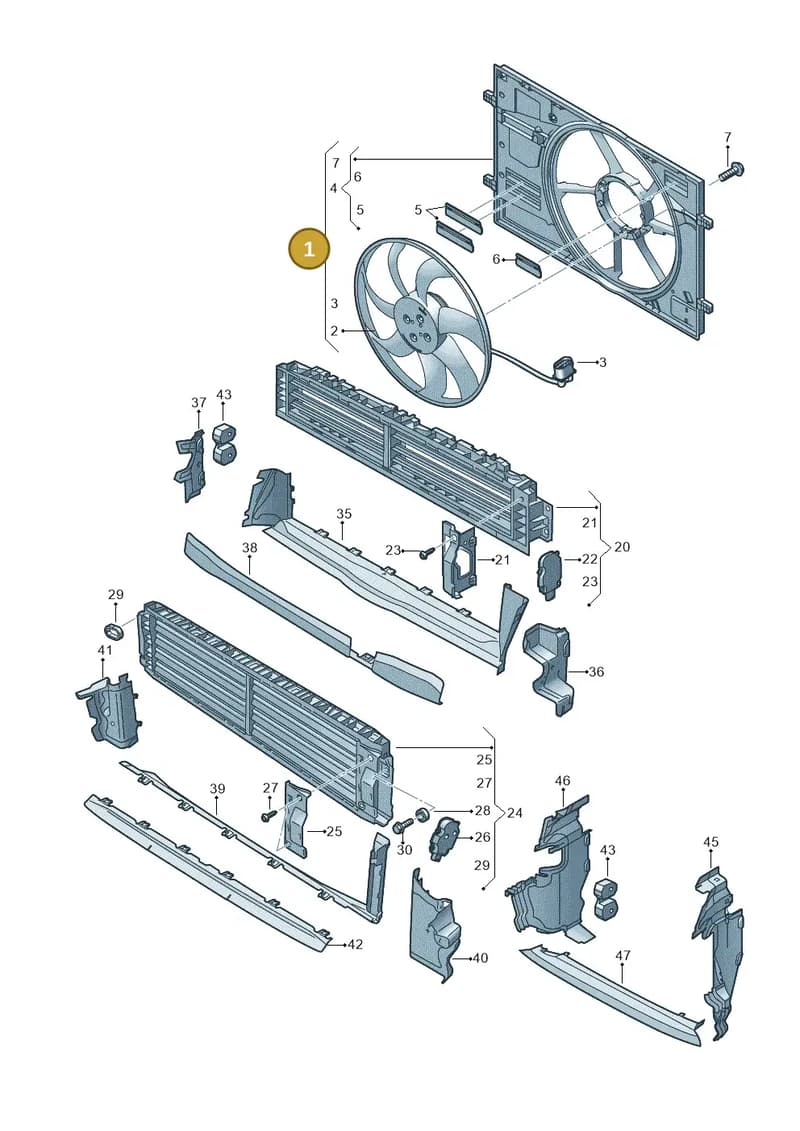 5WA121203 — Audi A3 Sportback (2019-2025) diagram 596121970, position 1