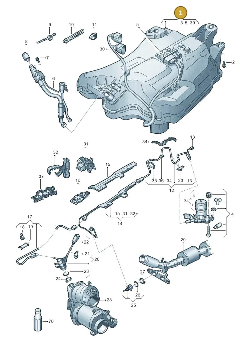 5WA131877AA — Skoda Octavia (2019-2022) diagram 585253100, position 1