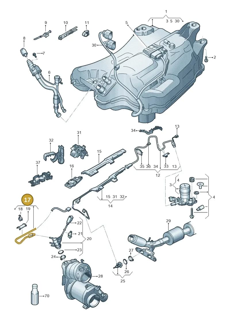 5WA131960 — Skoda Octavia (2019-2022) diagram 585253100, position 17