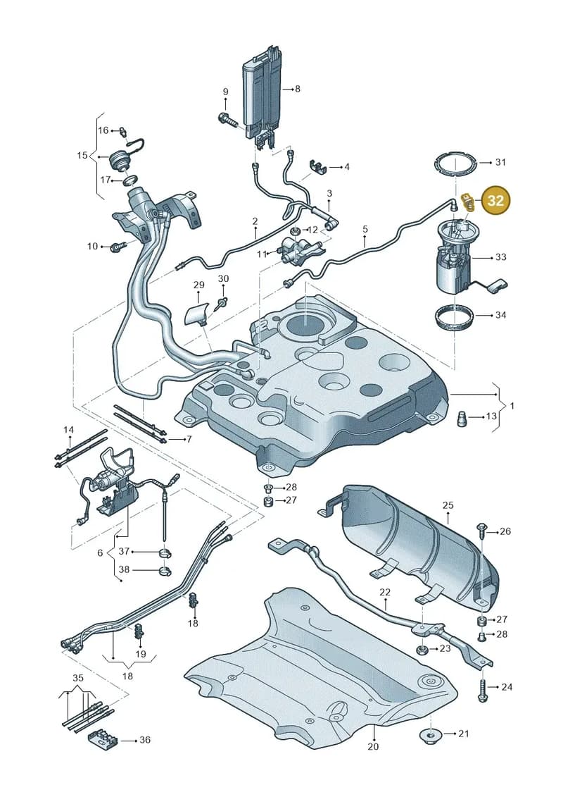 5WA201733 — Skoda Superb Combi (2023-2024) diagram 793201500, position 32