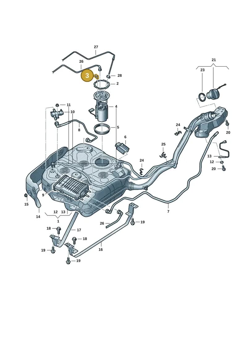 5WA201733 — Volkswagen Multivan (2021-2025) diagram 7t0201050, position 3