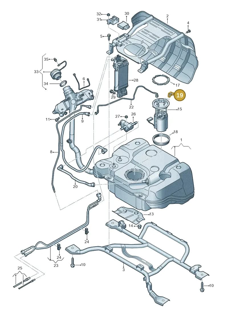 5WA201733 — Volkswagen Tiguan (2023-2025) diagram 884201050, position 19