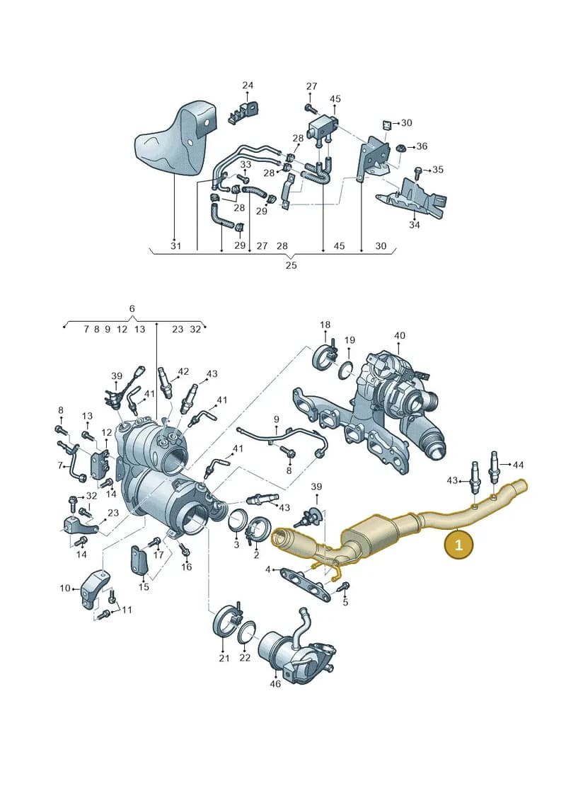 5WA254300K — Audi A3 Sportback (2019-2025) diagram 596253660, position 1
