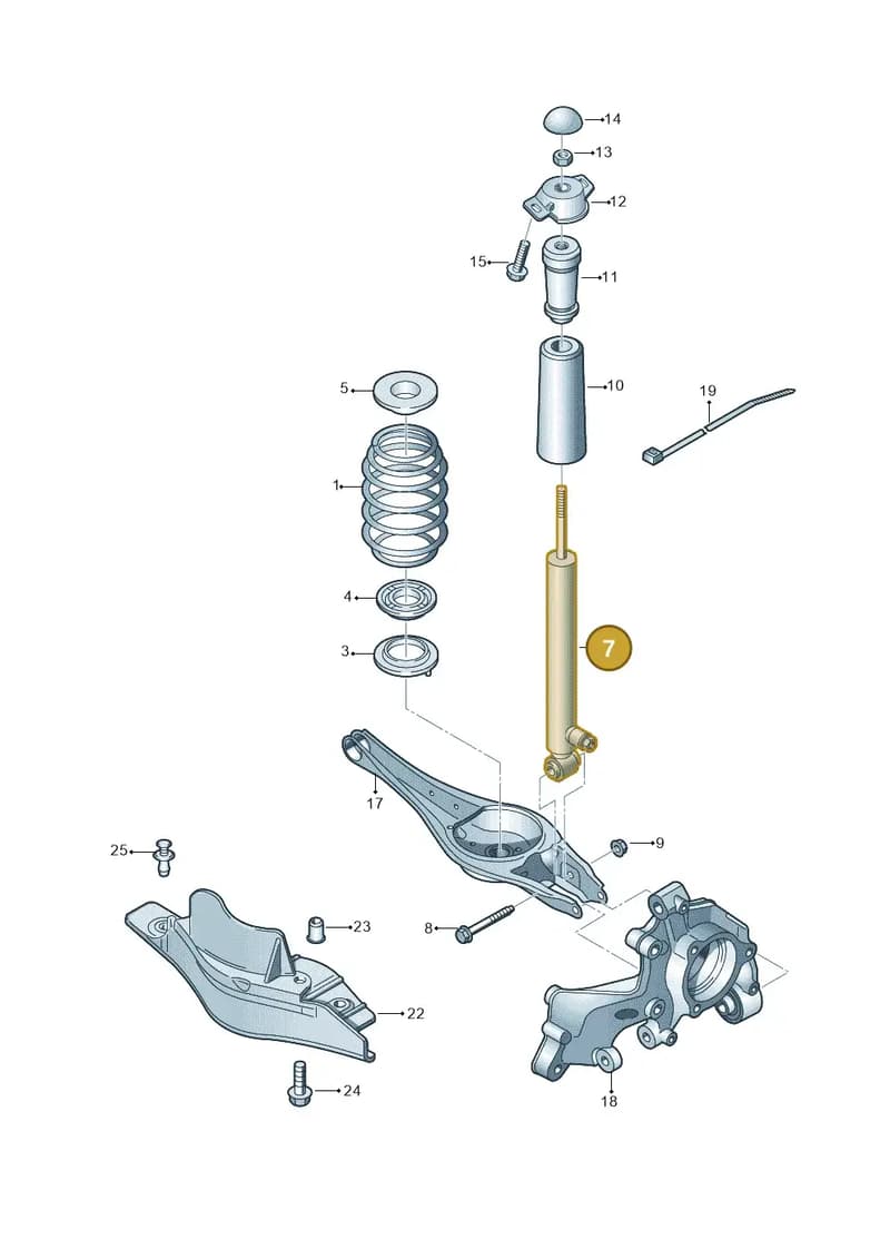 5WA513045K — SEAT Leon (2019-) diagram 746511150, position 7