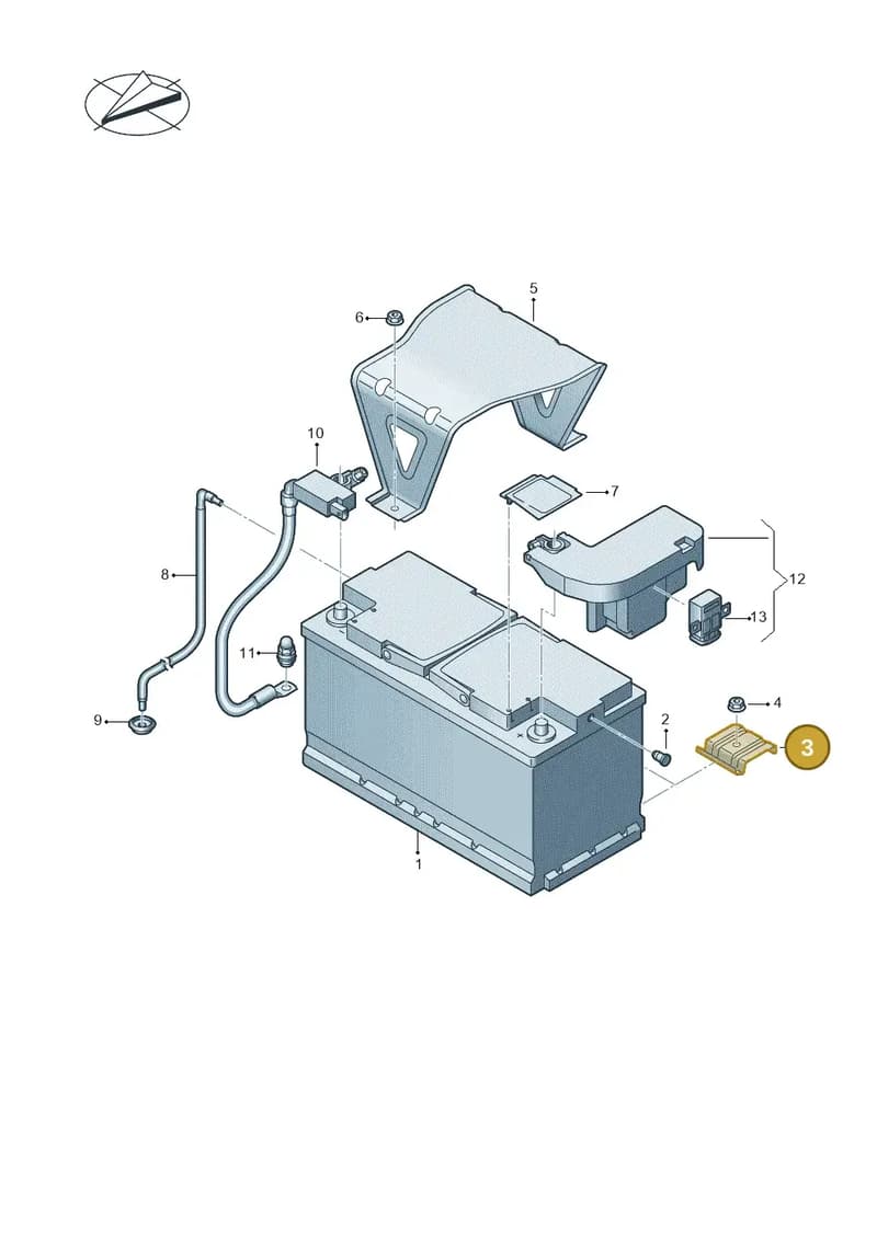 5WA803219 — Audi A3 Sportback (2019-2025) diagram 596915010, position 3
