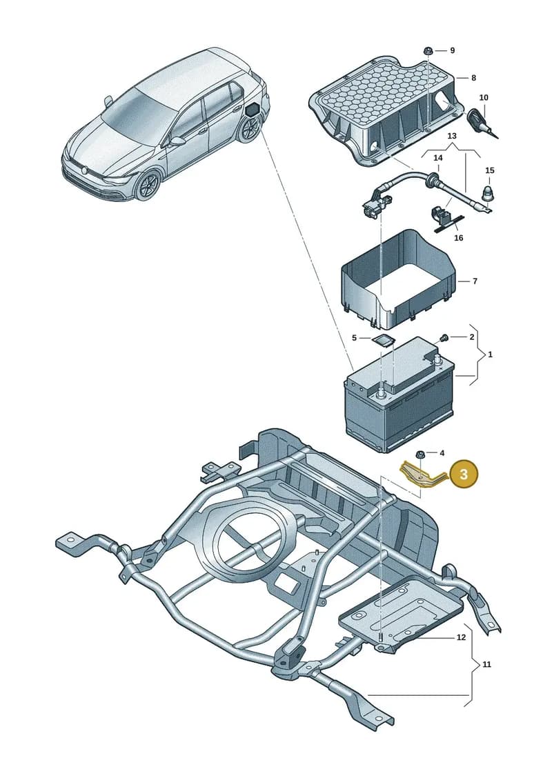 5WA803219 — SEAT CUPRA Formentor (2020-) diagram 5h0915030, position 3
