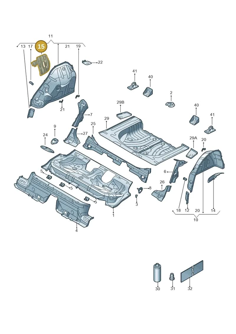 5WA813116D — Skoda Octavia (2019-2022) diagram 585803050, position 15