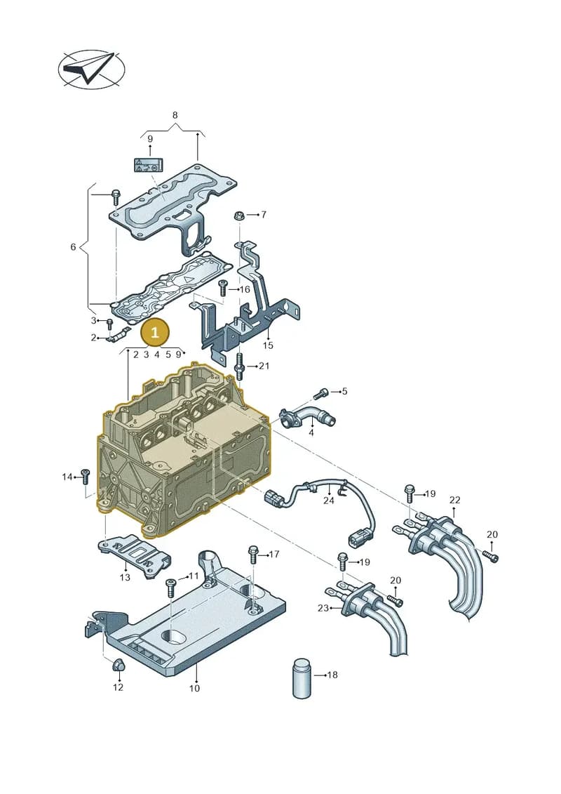 5WA907070C — Audi A3 Sportback (2019-2025) diagram 890907080, position 1
