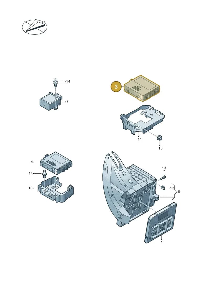 5WA907530AB — Volkswagen Golf (2019-2025) diagram 793937520, position 3