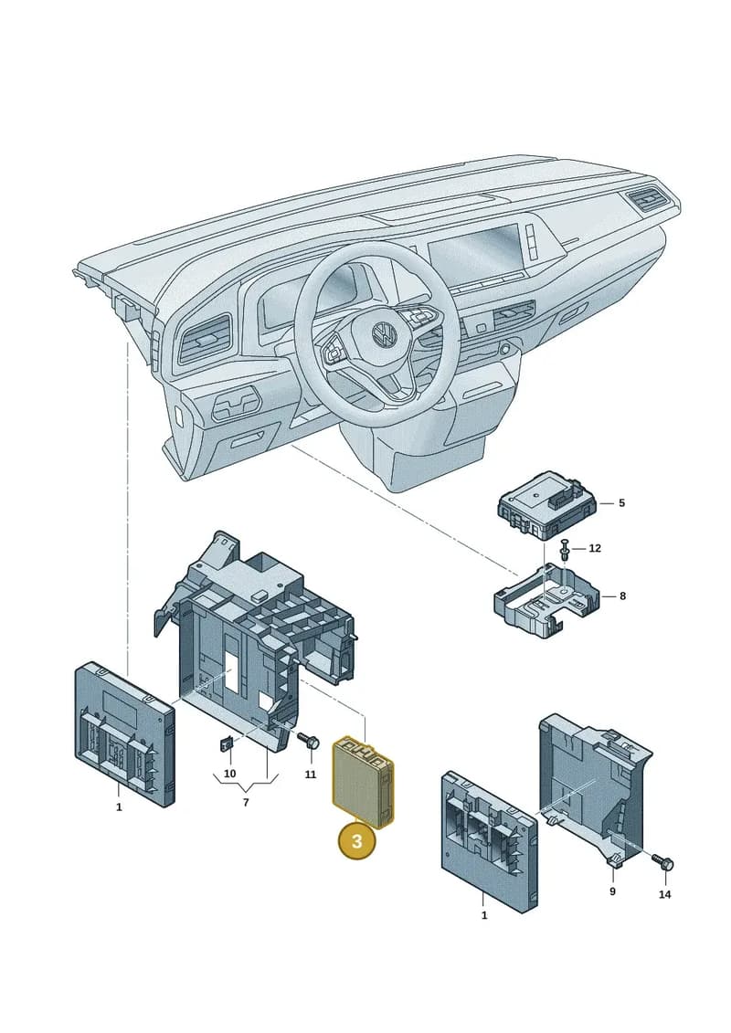 5WA907530AB — Volkswagen Multivan (2021-2025) diagram 7t0937500, position 3
