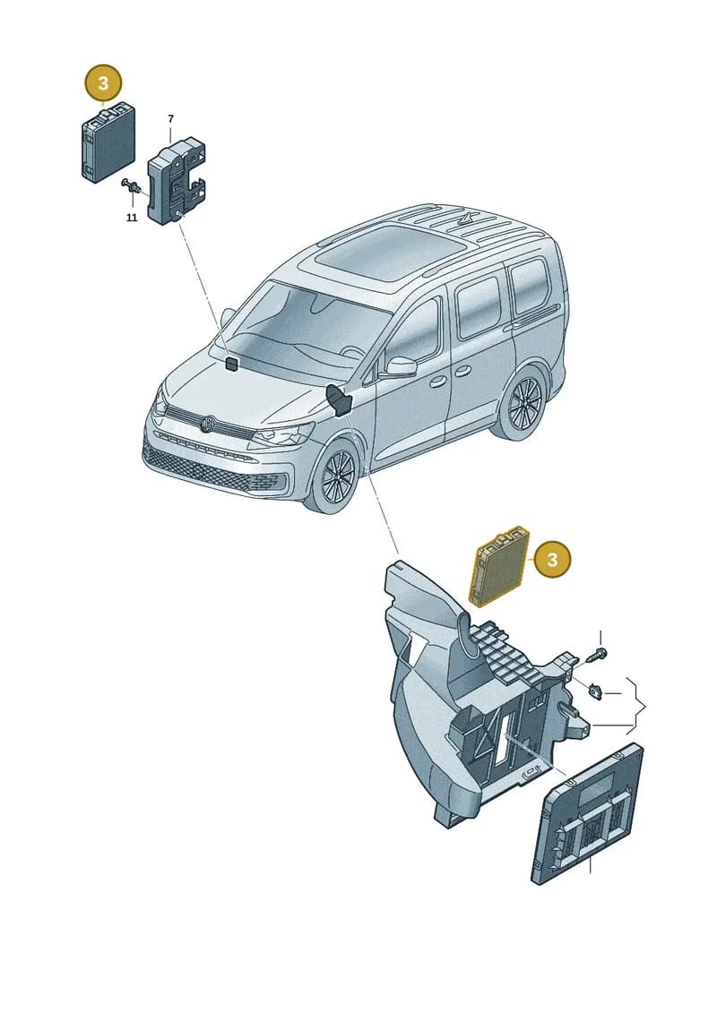 5WA907530S — Volkswagen Caddy Maxi (2020-2025) diagram 2ka937050, position 3
