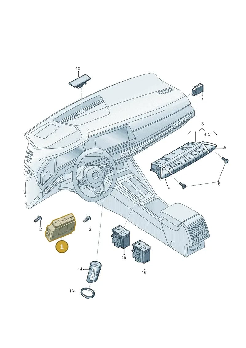5WA907727AK — Skoda Octavia (2019-2022) diagram 585941050, position 1